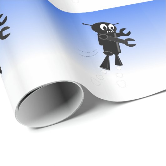 Achtergrond van robot Blue Sky Cadeaupapier (Rol Hoek)