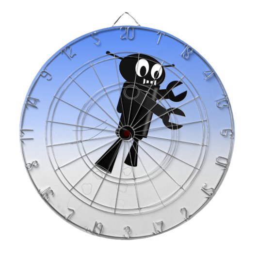 Achtergrond van robot Blue Sky Dartbord (Voorkant)