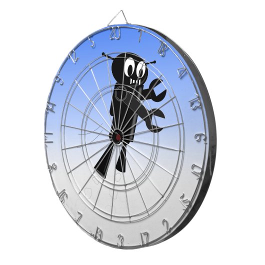 Achtergrond van robot Blue Sky Dartbord (Voorkant Rechts)