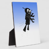 Achtergrond van robot Blue Sky Fotoplaat (Zijkant)