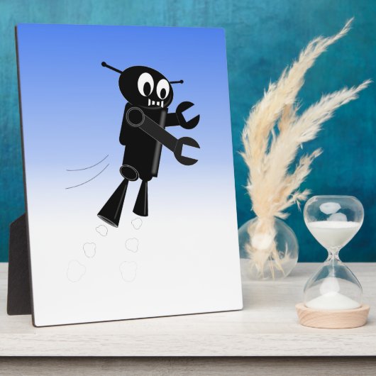 Achtergrond van robot Blue Sky Fotoplaat (Zijkant)