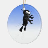 Achtergrond van robot Blue Sky Keramisch Ornament (Links)