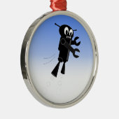 Achtergrond van robot Blue Sky Metalen Ornament (Rechts)