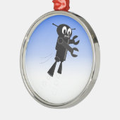 Achtergrond van robot Blue Sky Metalen Ornament (Links)