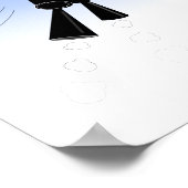 Achtergrond van robot Blue Sky Poster (Hoek)