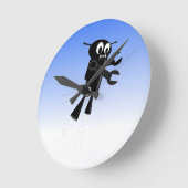 Achtergrond van robot Blue Sky Ronde Klok (Hoek)
