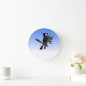 Achtergrond van robot Blue Sky Ronde Klok (Huis)