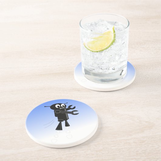 Achtergrond van robot Blue Sky Zandsteen Onderzetter (Zijkant)