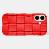 achtergrond van rood leder Case-Mate iPhone case (Achterkant (horizontaal))
