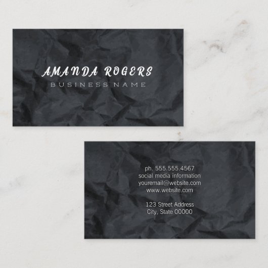 Achtergrond van ruw papier visitekaartje (Voorkant / Achterkant)