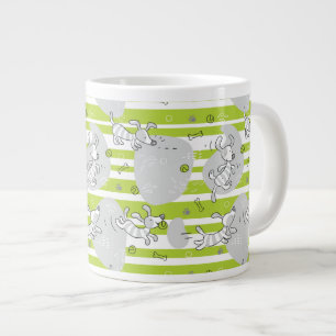 achtergrond van speelpatroon grote koffiekop