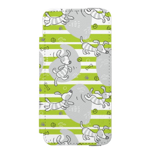 achtergrond van speelpatroon incipio iPhone portemonnee hoesje (Voorkant Agenda)