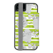 achtergrond van speelpatroon incipio iPhone portemonnee hoesje (Agenda Achterkant)