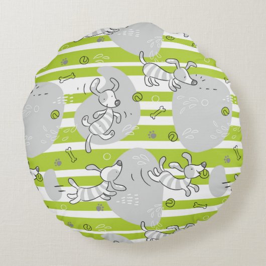 achtergrond van speelpatroon rond kussen (Achterkant)