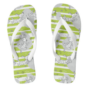 achtergrond van speelpatroon teenslippers