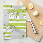 achtergrond van speelpatroon theedoek (Quarter Fold)
