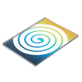 Achtergrond van spiraalvormige kleur notitieboek (Linkerzijde)