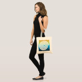 Achtergrond van spiraalvormige kleur tote bag (Voorkant (model))
