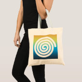 Achtergrond van spiraalvormige kleur tote bag (Voorkant (product))