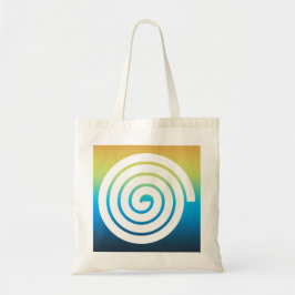 Achtergrond van spiraalvormige kleur tote bag