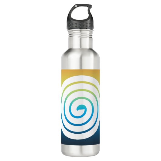 Achtergrond van spiraalvormige kleur waterfles (Voorkant)