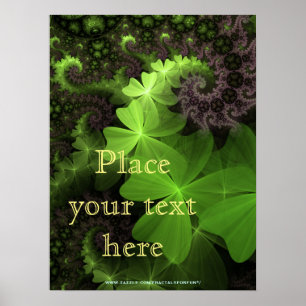 Achtergrond van St Patrick Clover Poster