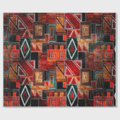 Achtergrond van standaard folkgrunge cadeaupapier (Vlak)