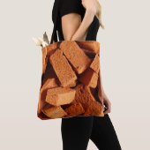 Achtergrond van stapel bakstenen tote bag (Dichtbij)