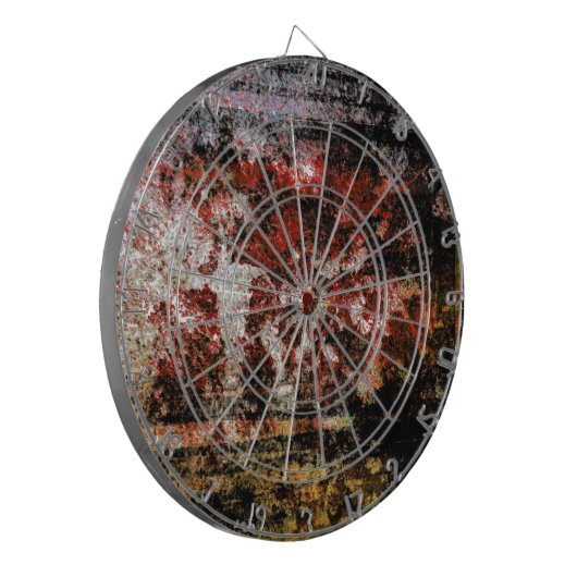 Achtergrond van steenbarstvorm dartbord (Voorkant Links)