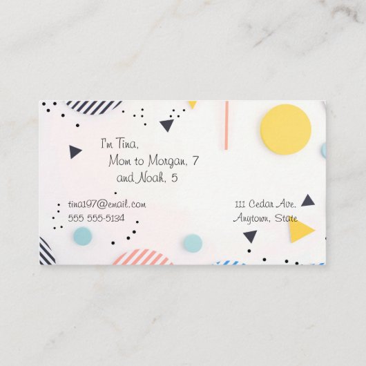 Achtergrond van strepen in cirkels met kopieerruim visitekaartje (Achterkant)