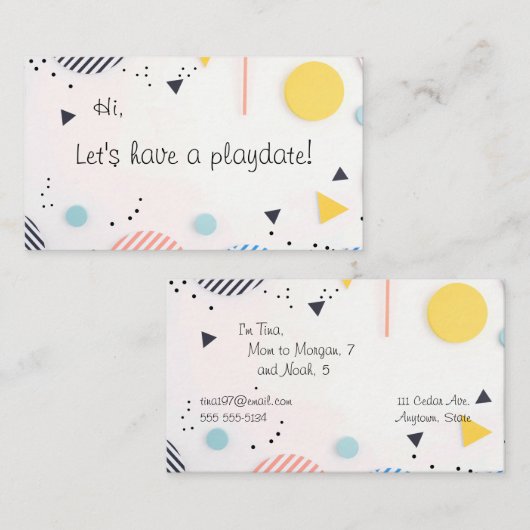 Achtergrond van strepen in cirkels met kopieerruim visitekaartje (Voorkant / Achterkant)