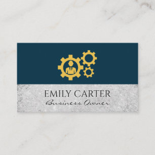 Achtergrond van  structuur tandwielpictogram visitekaartje