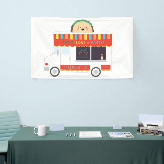 Achtergrond van TACO Truck-verjaardagsfeestje Spandoek (Beurs)