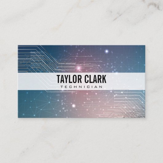 Achtergrond van technische gegevens visitekaartje (Voorkant)