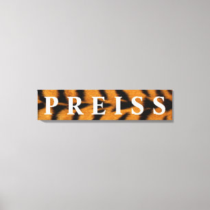 Achtergrond van tijger, voornaam/familienaam/achte canvas afdruk