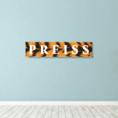 Achtergrond van tijger, voornaam/familienaam/achte canvas afdruk (Insitu (Houten vloer))