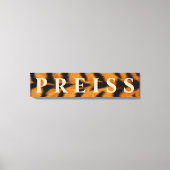 Achtergrond van tijger, voornaam/familienaam/achte canvas afdruk (Voorkant)