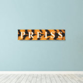 Achtergrond van tijger, voornaam/familienaam/achte canvas afdruk (Insitu (Houten vloer))