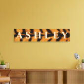 Achtergrond van tijger, voornaam/familienaam/achte canvas afdruk (Insitu (Woonkamer))
