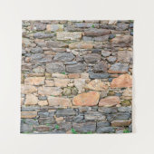 achtergrond van verlaten steenwandtextuur, een wandkleed (Voorkant)