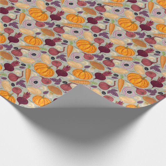 Achtergrond van verse groenten cadeaupapier (Hoek)