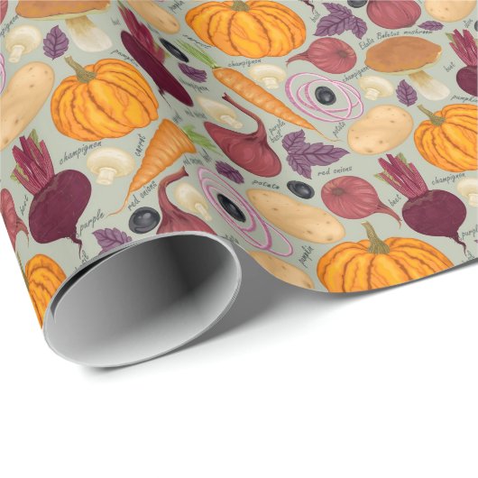 Achtergrond van verse groenten cadeaupapier (Rol Hoek)