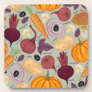 Achtergrond van verse groenten drankjes onderzetter