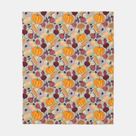 Achtergrond van verse groenten fleece deken (Voorkant)