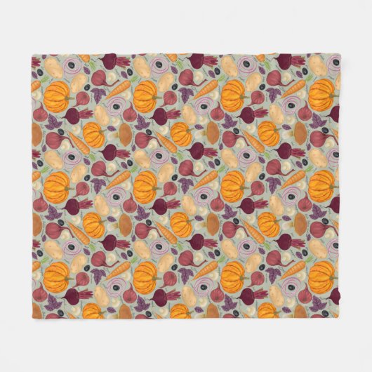 Achtergrond van verse groenten fleece deken (Voorkant (Horizontaal))