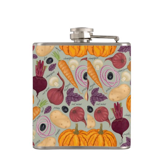 Achtergrond van verse groenten heupfles (Achterkant)