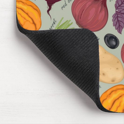 Achtergrond van verse groenten muismat (Hoek)