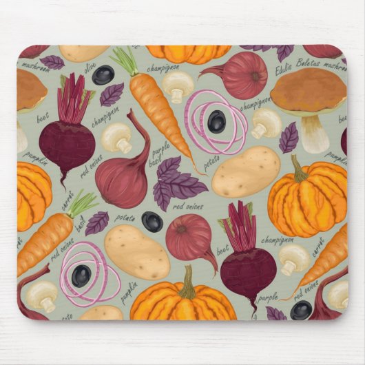 Achtergrond van verse groenten muismat (Voorkant)