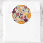 Achtergrond van verse groenten ronde sticker (Tas)