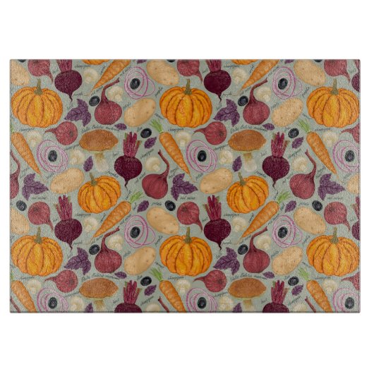 Achtergrond van verse groenten snijplank (Voorkant)